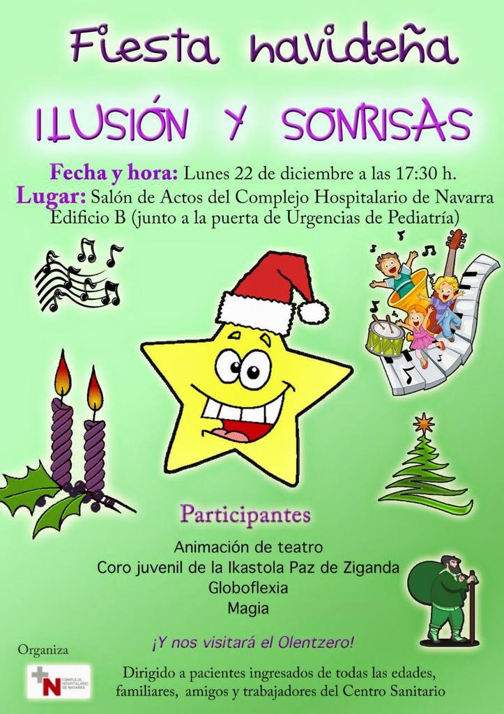 Los hospitales del Servicio Navarro de Salud celebran la Navidad con villancicos, cuentos y magia