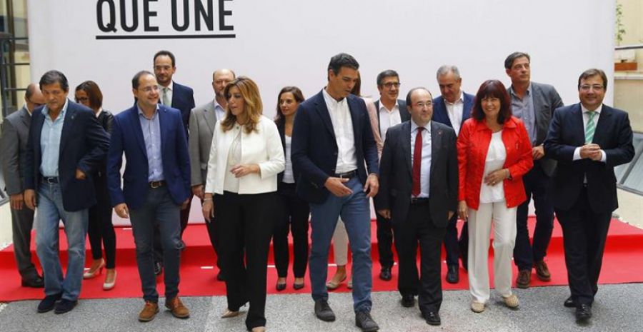 Sánchez presenta su propuesta de pactos a los barones del PSOE