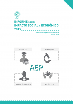 La Asociación Española de Pediatría presenta el ‘Informe sobre impacto social y económico 2015’