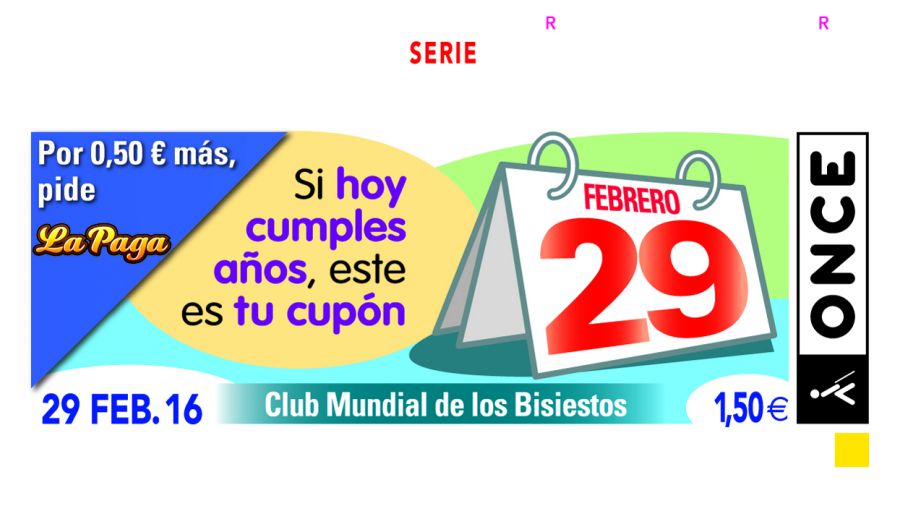 La ONCE lanza un cupón que sólo se podrá volver a comprar en 2020