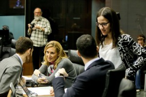 Ana Beltrán en el Parlamento Foral