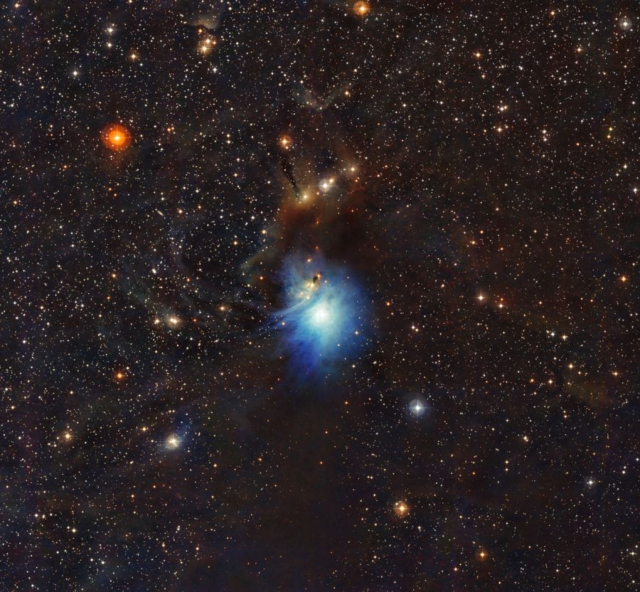 ESO capta un impresionante espectáculo de luz: una estrella que ilumina las nebulosas de su alrededor