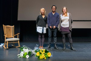 Los ganadores del festival: de izquierda a derecha, Aleksandra Maciuszek, Andrés Duque y Jela Hasler