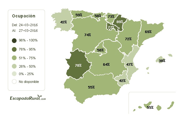 Escapadarural.com Mapa Ocupación