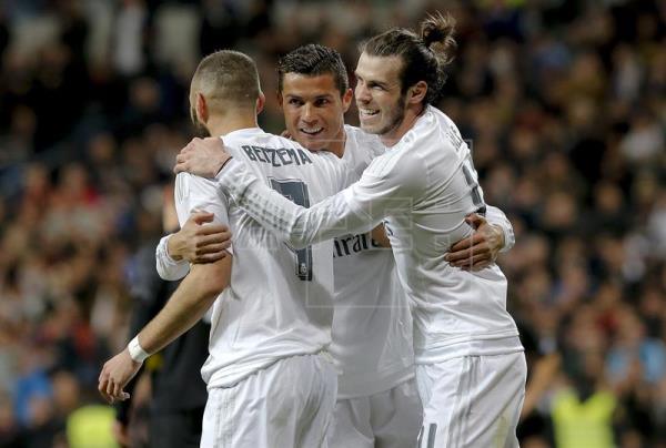 4-0. El Real Madrid se entona con la 'BBC' para el clásico
