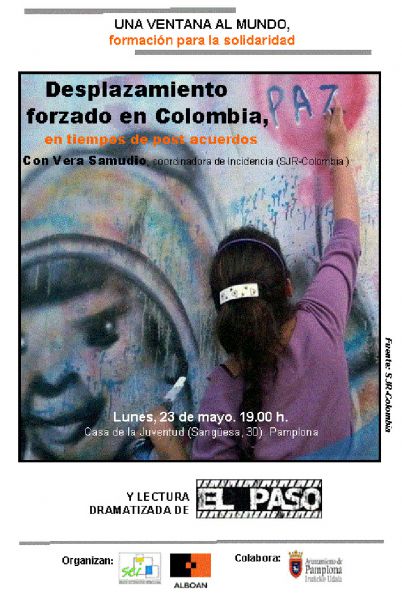 AGENDA: 23 de mayo, en Casa de la Juventud, Charla situación desplazados en Colombia