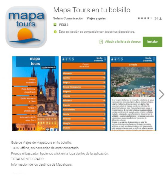 Mapa Tours, nueva App de vacaciones