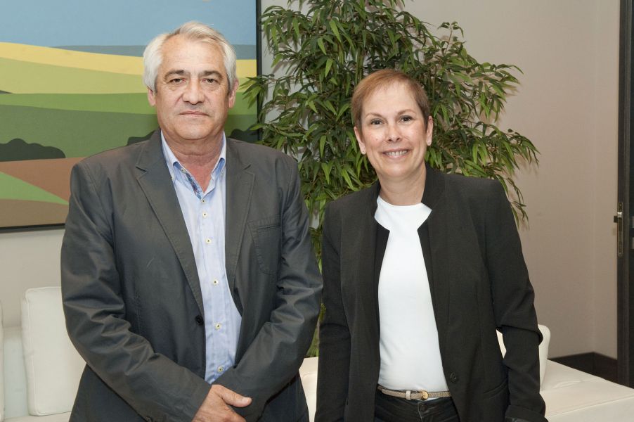 La presidenta, Usue Barkos, recibe al nuevo secretario general de UGT Navarra