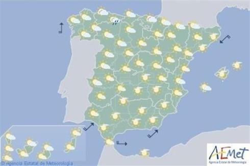 Viento fuerte en el litoral sudeste y chubascos en Galicia y Asturias