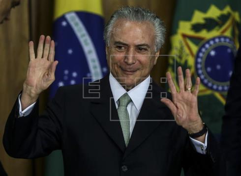 Temer asume las funciones de presidente de Brasil y manifiesta su 