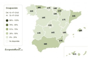 El Turismo rural aumenta para el mes de julio, Navarra mantiene el 37%