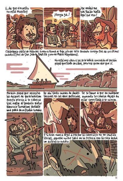 Caravaggio y los pintores del norte saltan del lienzo a la viñeta