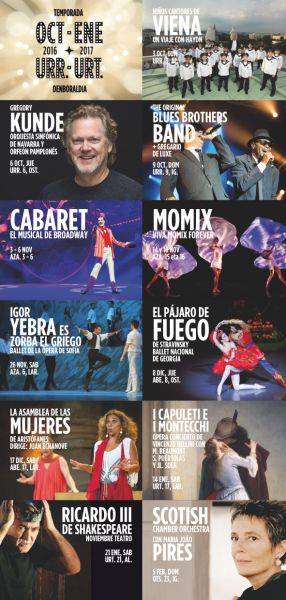 Baluarte presenta once espectáculos para la próxima temporada 'octubre16-enero17'