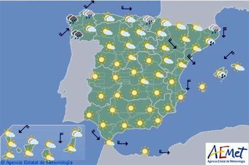 Más nubes en el norte de España y bajada de temperaturas, en Navarra previsión de lluvia