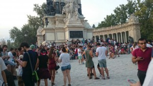 Quedada de entrenadores Pkemon ayer en Madrid. Navarrainformación.es