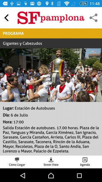 La App de San Fermín permite votar la colección de Fuegos Artificiales de San Fermín 16