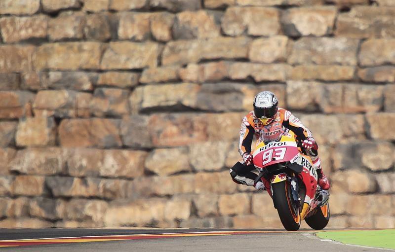 Marquez doblega a las Ducati en los libres de Aragón