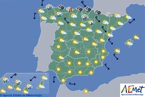 Hoy, temperaturas en ascenso en gran parte de España