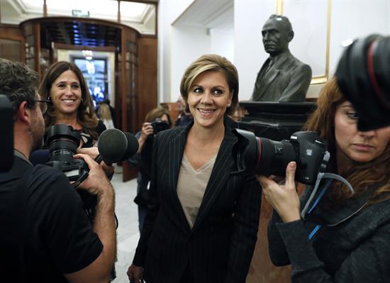 Cospedal: «Estoy muy bien donde estoy»