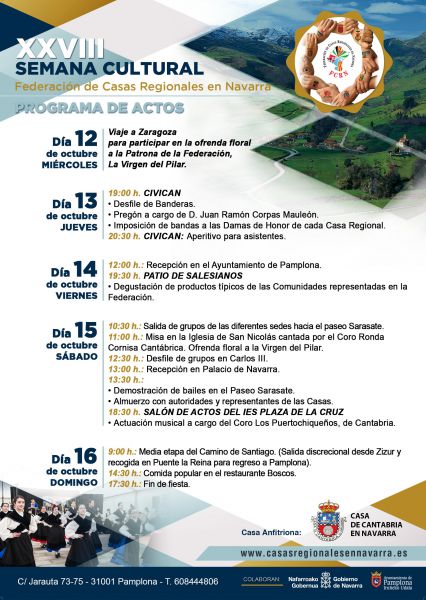 Las Casas Regionales de Navarra celebran la XXVIII Semana Cultural