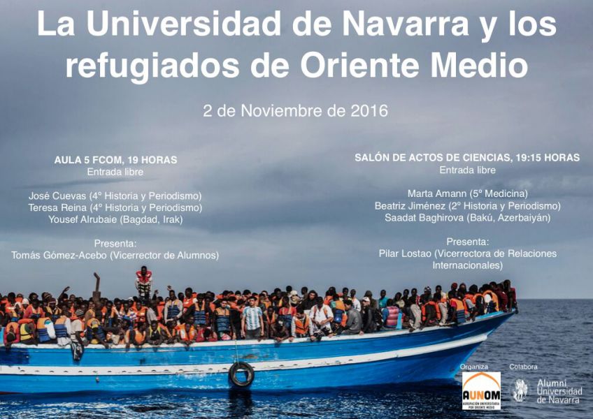 AGENDA: 2 de noviembre, en Universidad de Navarra, AUNOM conecta en Pamplona a jóvenes estudiantes con refugiados