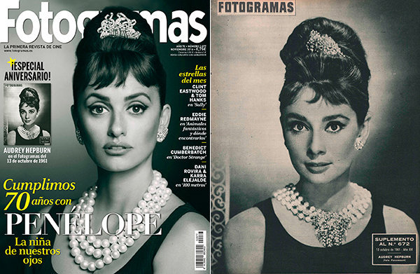 Penélope Cruz es Audrey Hepburn para el 70 aniversario de Fotogramas