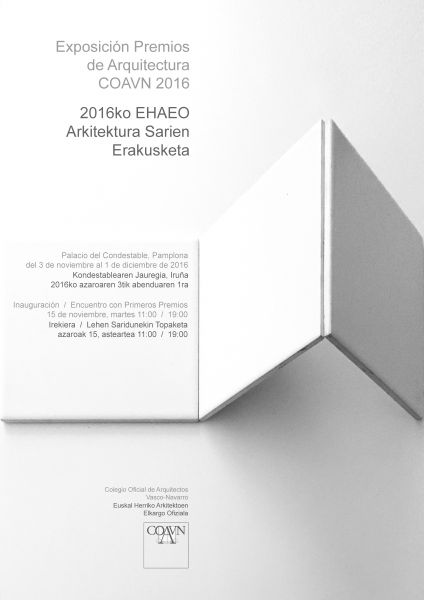 Pamplona acoge en noviembre la Exposición Premios COAVN 2016 Ehaeo Sariak