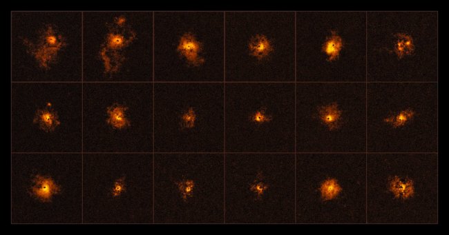 Brillantes halos alrededor de cuásares distantes