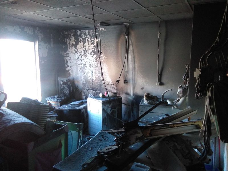 Dos personas con intoxicación en el incendio de un hotel de Andosilla (Navarra)