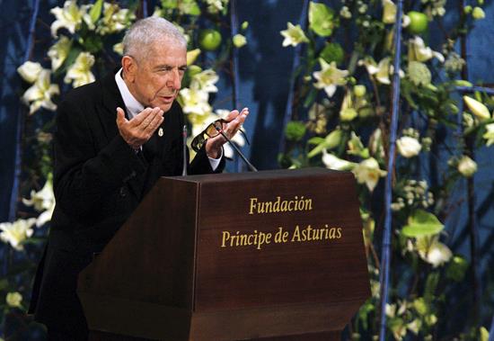 Fallece el cantautor Leonard Cohen a los 82 años de edad