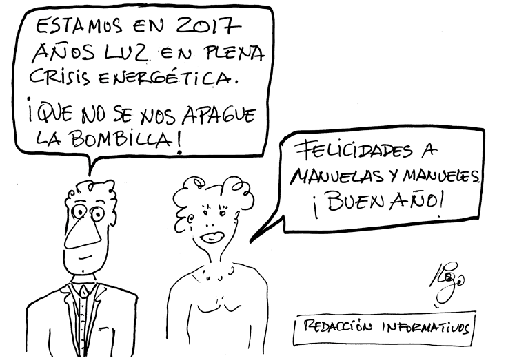 Viñeta de Manolo Royo: Feliz Año 2017