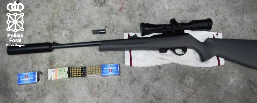 Denunciados cuatro vecinos de Gallipienzo por tenencia ilegal de armas y artes prohibidas para la caza y pesca
