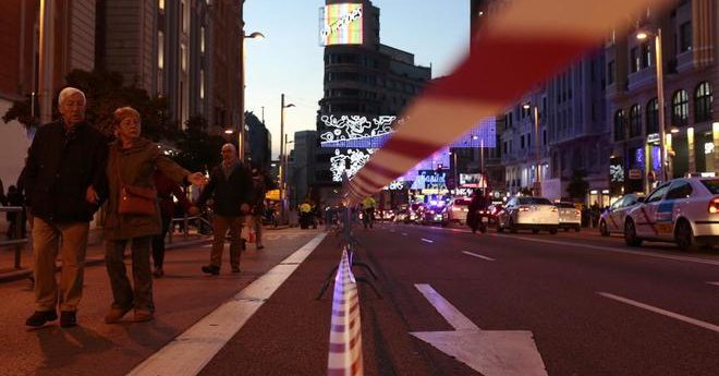 La Policía reabre la Gran Vía de Madrid tras una falsa alarma de bomba