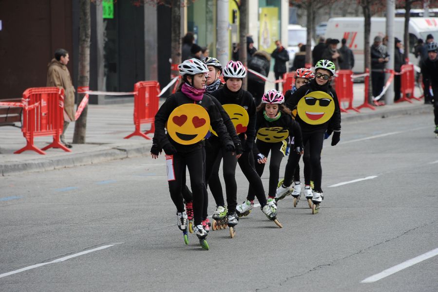 La primera San Silvestre del día, sobre patines