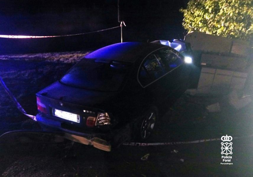 Un accidente de tráfico en Ainhoa (Francia) deja sin luz a Dancharinea y Urdax