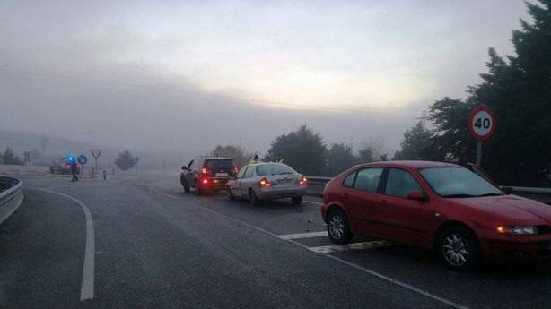 El hielo y la niebla causan un accidente de tráfico sin heridos cerca de Corella