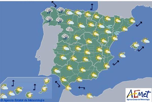 Hoy, heladas y niebla en el interior peninsular