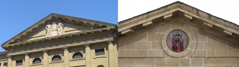 Colocada la vidriera que sustituye al escudo con laureada en el Palacio de Navarra
