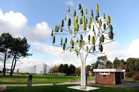 Flores, árboles, setas, sol y viento alían la tecnología con el medio ambiente