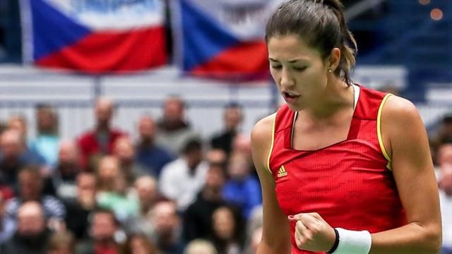 0-1. Garbiñe Muguruza consigue un primer punto alentador para España