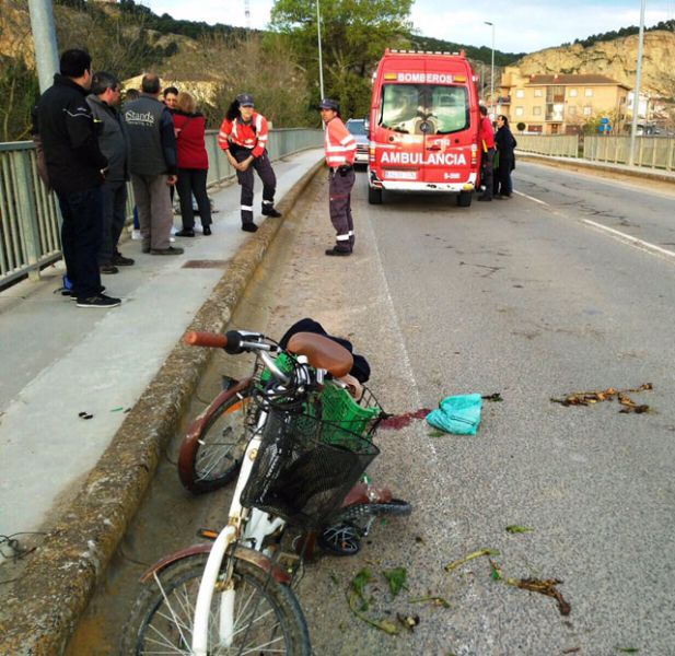 Una conductora que da positivo en drogas atropella a un ciclista de 84 años en Falces