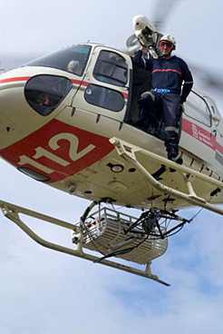 Trasladado en helicóptero un hombre que ha sido mordido por una víbora en la zona de Irati