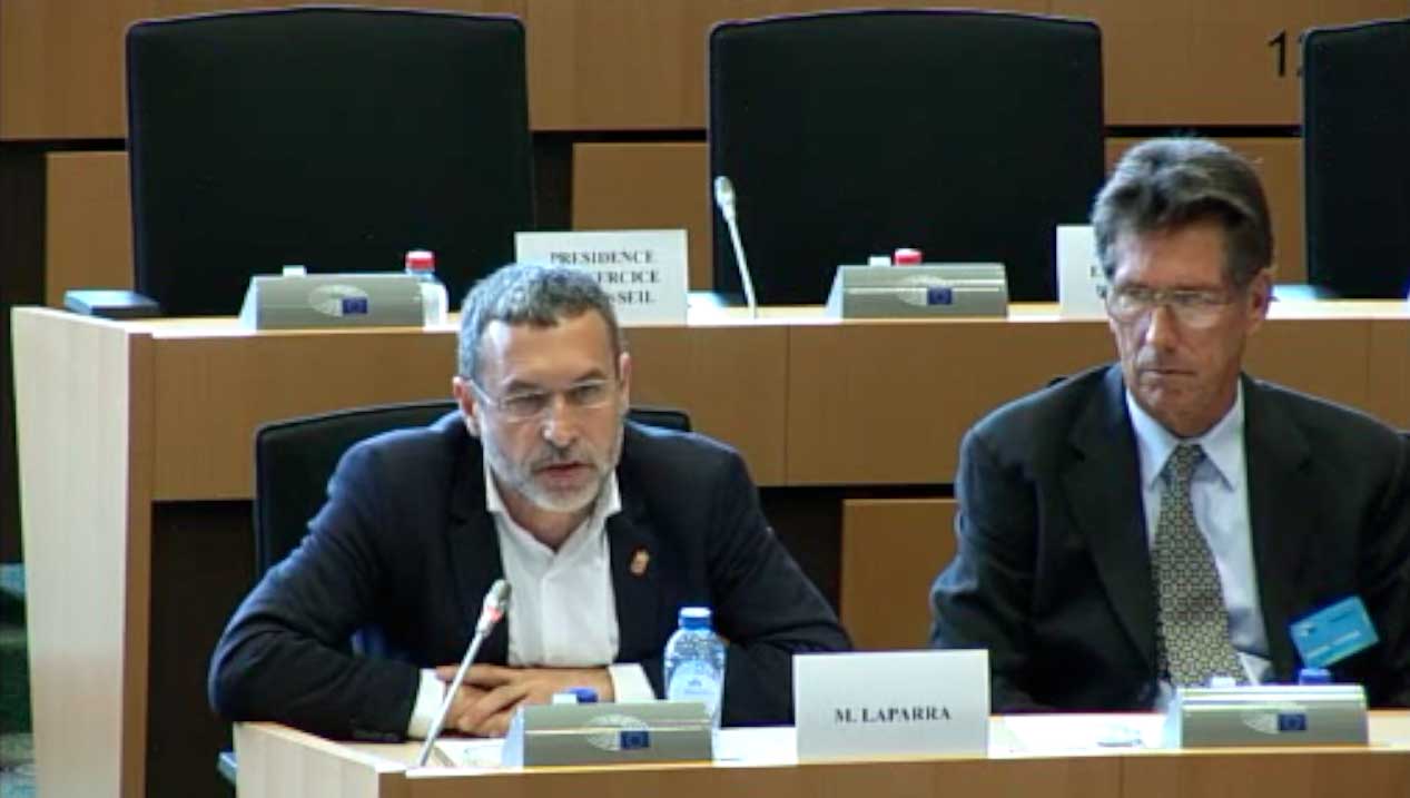 Laparra presenta en el Parlamento Europeo la política de Navarra sobre inserción laboral y renta garantizada