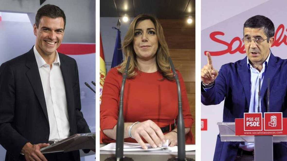 Díaz, Sánchez y López, candidatos con 59.390, 53.117 y 10.866 avales