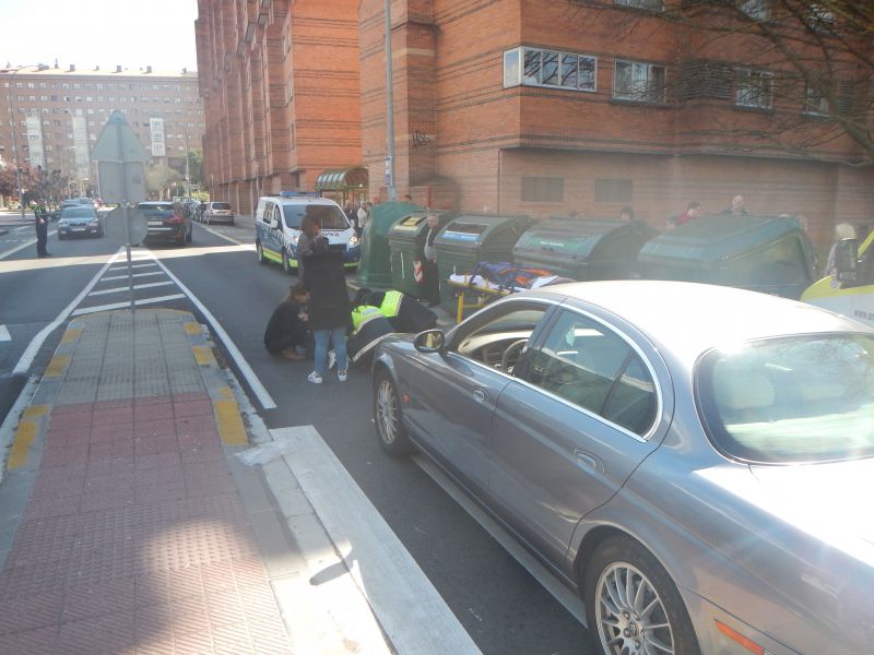 Atropellada una mujer en la calle Ermitagaña de Pamplona