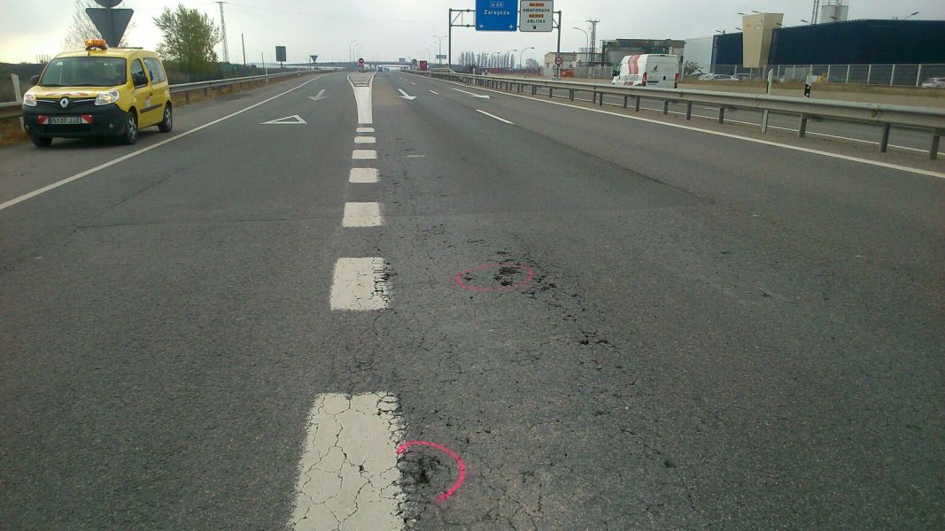 El Gobierno de Navarra invertirá 1,5 millones en la reparación del firme de la Autovía del Ebro (A-68)