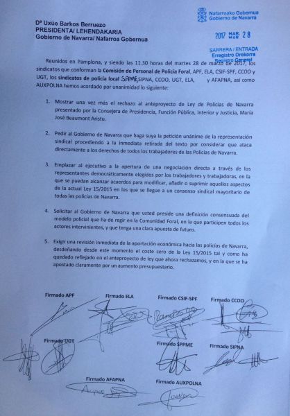 escrito ley policias