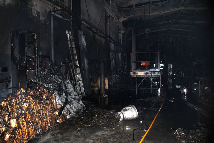 Un incendio provoca importantes daños en una empresa de Beriain, sin causar heridos