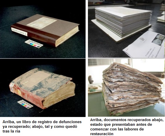 Se recuperan los archivos de Elizondo (Navarra) dañados por una riada hace tres años