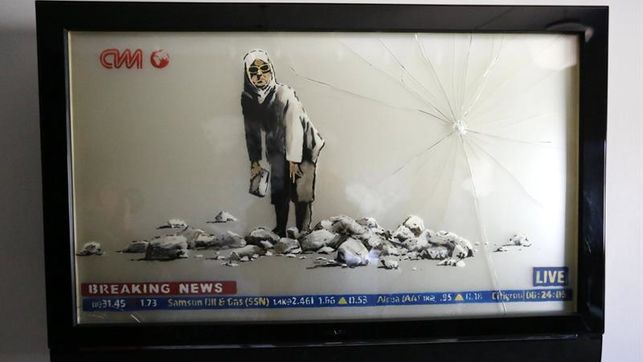 El arte y la provocación de Banksy en un hotel en Belén frente al muro israelí